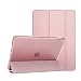 MOSISO iPad 10.2 inch Case, Slim Fit Frosted PC Back PU Leather Smart Stand Book Folio Protective Tablet Cover Compatible with 2019 iPad 10.2 inch 7th Gen. (A2197 A2198 A2200), Pink Gold