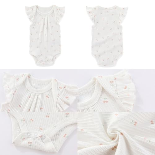 Four Seasons Baby Boy Girl Bodysuits 5-Pack Cotton Comfort Short Sleeve Baby Clothes Soft Infant Outfits4
