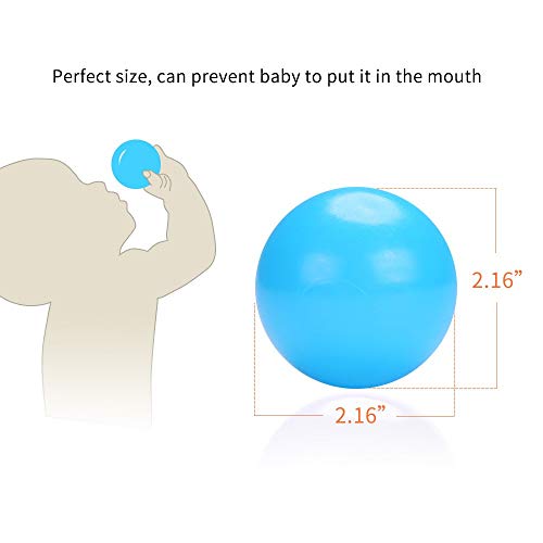 image for PlayMaty Colorful Pit Balls - 2.1inches Plastic Ocean Ball Crush Proof