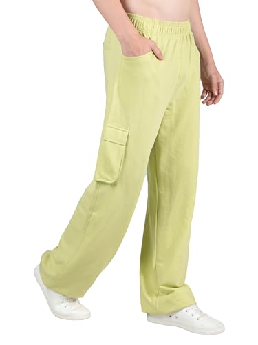 Image of CHKOKKO Men's Baggy Track Pants for Gym Workout Running Casual Wear Sports Lower with Pockets Adjustable Drawstring Waist Lightweight Quick Dry Activewear Fitness