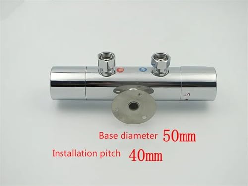 Mitigeur thermostatique de douche anti-brûlure à double commande chrome