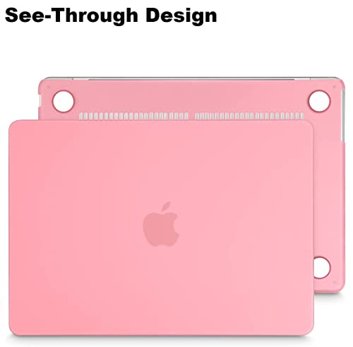 Image of Midkart Case Compatible with MacBook Air 13.6 inch M5 M4 M3 M2 Release 2026-2022 A3449 A3240 A3113 A2681 Touch ID Hard Shell Cover Keyguard Dust Plugs for MacBook Air 13 inch Case, Light Pink