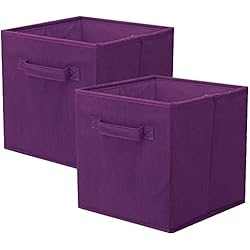 Leroy Merlin Cajones Ropa Powerking Cesta Plegable de Almacenamiento de Ropa Cubos, contenedores y cajones (púrpura, 2)