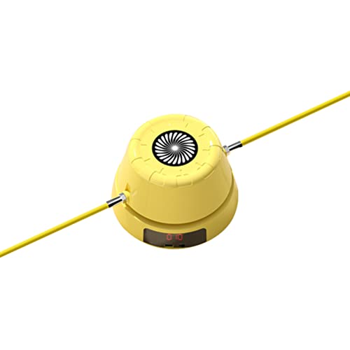 LIANGMEI Jump Rope Machine Smart Automatic Counting Multi-users Jump Workout Interaction Machine with Remote Control for Home Gym Party, 001 Low -Match Yellow