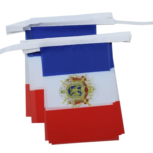 AZ FLAG - Guirlande Drapeau France Premier Empire 1804-1815 - 6 Mètres Avec 20 Fanions Français - Napoleon De 21x14 cm - Petits Drapeaux 100% Polyester - 60g