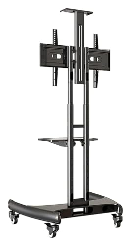 Soporte móvil para TV con ruedas y ajuste de altura miniatura 3