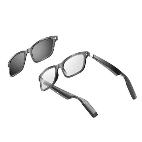 メイドイドウ スマートグラス男性女性AI Bluetooth メガネ、164 言語とアクセントリアルタイム翻訳、抗ブルーライトレンズ付き AI 翻訳メガネ、オープンイヤー