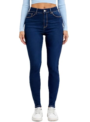 Jeans Donna Skinny Push-Up Slim Fit - Modello Snellente Elasticizzato (IT, Testo, XL, Regular, Regular, Denim)