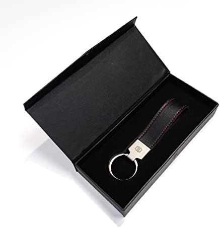 Case & Trade Leather Keychain & Keyring for Men and Women, Key Ring with Fob & Key Holder