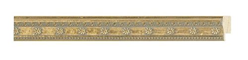 CountryArtHouse Picture Frame Moulding (Wood) 100ft bundle - Ornate Gold Finish - 0.75
