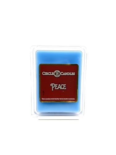 Circle E Candles Wax Melt Tart, Peace Scent, Pack of 6 Tarts, Extra Small Size 3oz, Sea Blue
