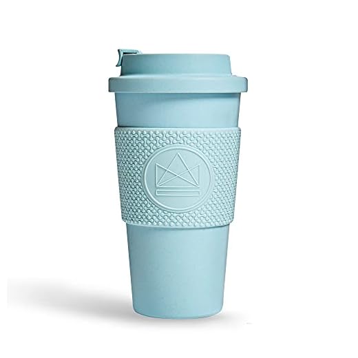 Neon Kactus - Vaso de Café Reutilizable y Compostable, Jarra de Café Ecológica con Tapa de Rosca y Funda de Silicona Apta para Uso Alimentario, Sin Plástico y de Origen Vegetal, 473 ml