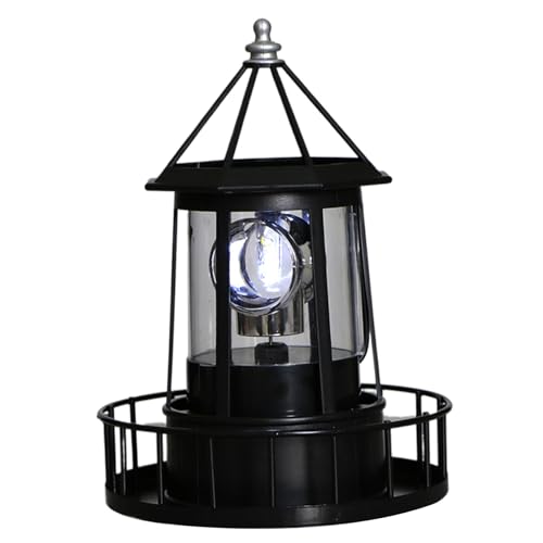 Phare solaire rotatif LED pour illuminer et décorer votre jardin extérieur la nuit
