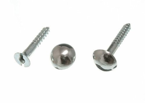 Miroir Vis n° 8 x 32mm Chrome à Tête Bombée Fixation Anti-Corrosion pour Glace Murale