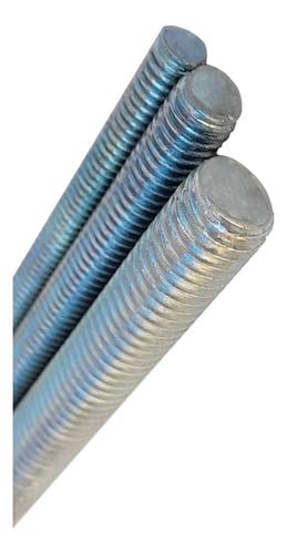 5 Peças Barras Roscada Rosqueada 1/4 X 1 Metro Galvanizada