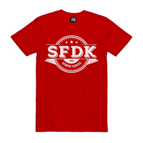 SFDK Camiseta Marine Roja Unisex - Manga Corta. (FR/ES, Letras, L, Regular, Regular)