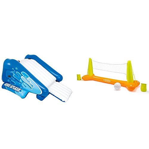 Intex 58849NP - Tobogán Hinchable con 2 pulverizadores 333 x 206 x 117 cm & Pool Volleyball Game Set 56508NP