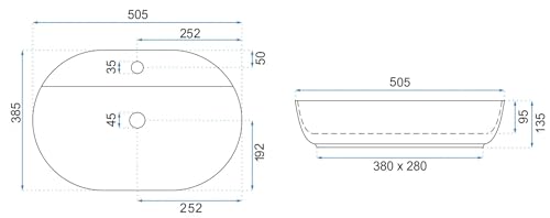 Lavabo aura 51 blanco rea para evitar salpicaduras en encimeras de bano 8