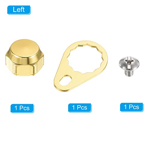 PATIKIL Fishing Reel Screw Nut Locking Plate, Left Handle Locking Caps Screw M7 Nut Replacement for DIY Fishing Accessories Gold - Image 3