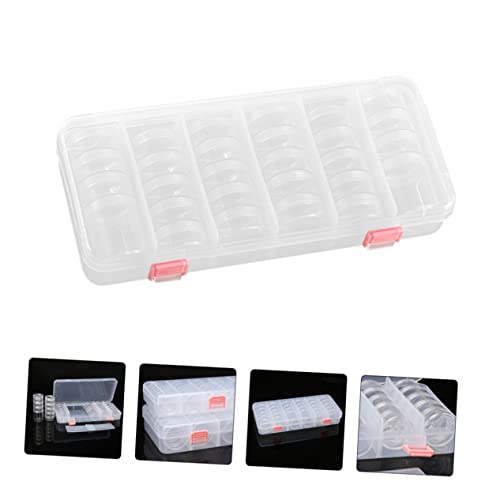 Ciyodo Box Ornament Storage Box Clear Jewelry Organizer Box Jewelry Organizer Tray Clear Portion Cups Jewelry Organizer Storage Box Small Plastic Storage Jar Jewelry Case Storage Box Vial #TOP4