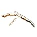 Viski 24k Gold Plated Signature Double Hinged Corkscrew Wine Bottle Opener and Foil Cutter, Waiter’s Corkscrew Wine Key, 4.75