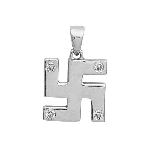 zircón cúbico piedra signo de la esvástica religiosa colgante 925 joyas de...