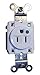 15A 5-15R 125V Receptacle Single White - Pack Of 6