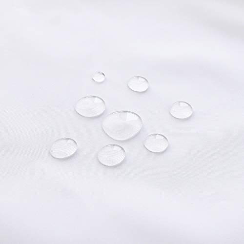 Aoohome 72X66 Inch Short Shower Curtain Liner, Fabric Solid Color Shower Curtin With Hooks, Reinforced Grommets, Weighted Hem, Waterproof, White, 72 Width By 66 Height Inch #TOP5
