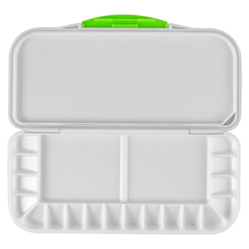 La Mejor Recopilación de Bandejas de mezcla Top 10. 41 SEWACC Caja De Pigmentos Portátil para Pintura Acuarela Y Óleo con Compartimentos Bandeja De Mezcla De Colores para Artistas Y Viajes