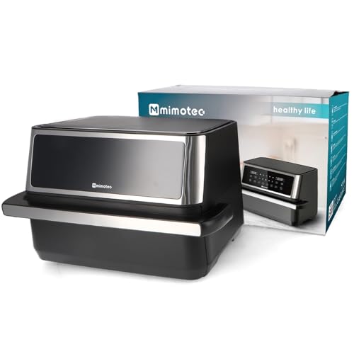 M mimotec Dubbele luchtfriteuse Touch 11 L (5,5 + 5,5 L) – dubbele luchtfriteuse zonder olie, 2850 W, 10 menu, touchscreen, instelbare timer 60 minuten, 80-200 °C, eenvoudig en gezond koken