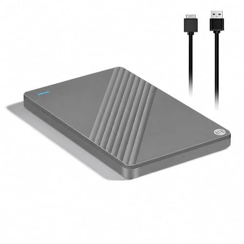 JIYINGDUO 8TB External Hard Drive Portable HDD, USB 3.0 for PC Mac Storage, Gray