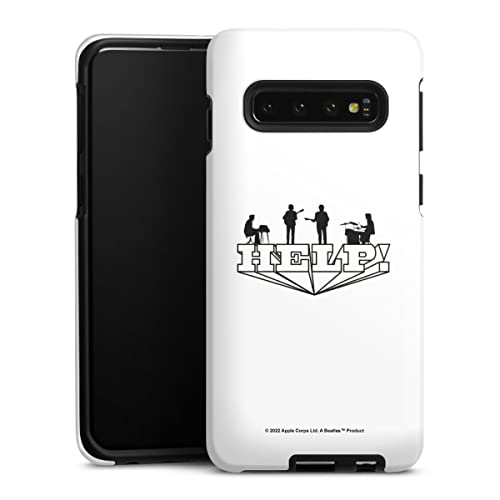 DeinDesign Coque Compatible avec Samsung Galaxy S10 Coque renforcée Coque Antichoc The Beatles Help! Rock ‘n’ Roll - Les Beatles, Paul McCartney, John Lennon, RIngo Starr, George Harrison DeinDesign Coque Compatible avec Samsung Galaxy S10 Coque renforcée Coque Antichoc The Beatles Help! Rock 'n' Roll