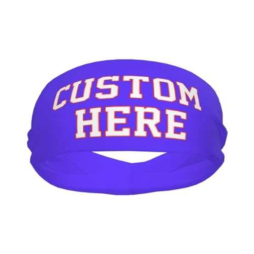 Image of Custom Sports Headband Custom Sweatband Bandana Add Your Image Logo Text Number. Bulk Custom Men Or Women Moisture Wicking Ventilate Elastic ﻿Headband