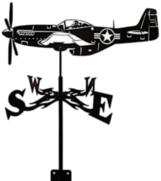 Metal Weather Vane Outdoor Garden Decoration, Handmade Iron Art Wind Direction Indicator with Directional Arrow, American Style Yard Ornament, 34cm x 68cm (Flying Eagle)