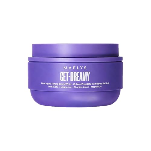 MAËLYS GET-DREAMY Overnight Toning Whip - Cellulite Cream & Skin Tightening Support with Milk Thistle + Uva-Ursi - Moisturizing Body Cream in a Whipped Texture (6.8 Fl Oz)