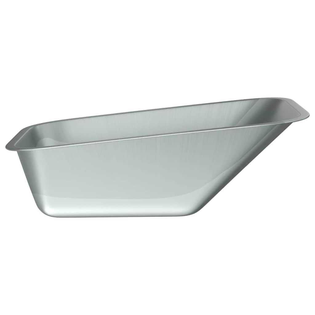 Schubkarren Ersatzschaufel aus robustem Stahl 88 x 60 x 32 cm, Universelle Schubkarrenmulde für Gartenarbeit und Transport, Silber
