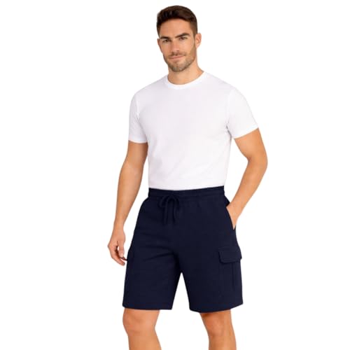 Image of KART BLACK Plus Sizes Men's Cotton Knee Length Shorts (XXL,3XL,4XL,5XL,6XL,7XL,8XL Shorts) | Gym Life Printed Shorts | Casual and Night Wear Mens Shorts