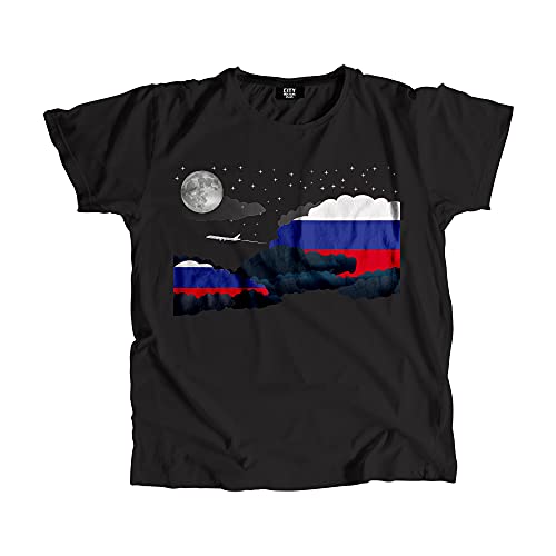 T-shirt Russia Night Clouds mode homme et femme col rond imprimé