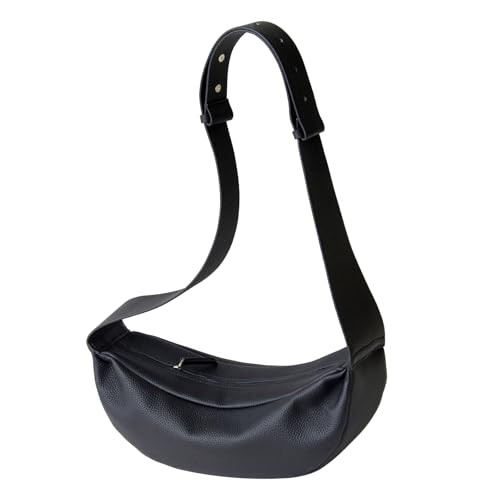 DONNAIN Leather Crescent Hobo Bag