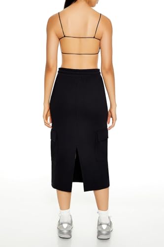Forever 21 Women's Fleece Cargo Midi Skirt4