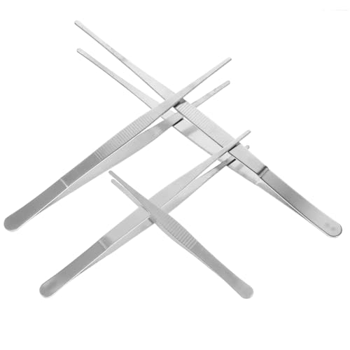 SUPVOX Stainless Steel Tweezers 4pcs Gardening Tool Pruning Shears Perfect for Succulent Planting