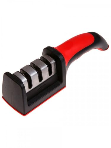 Afiador e Amolador Manual de Facas e Tesouras Profissional em 3 Estágios: Precisão, Segurança e Durabilidade para Facas Afiadas na Sua Cozinha AlphaDomus