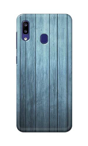 Image of Printed Hard Back Cover Case for Samsung Galaxy A30 Back Cover (Wooden Blue) -702