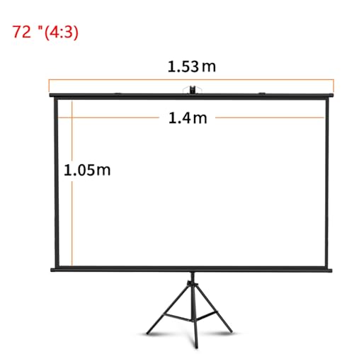 Pantalla de proyección retráctil para cine en casa 72" 4:3 miniatura 2