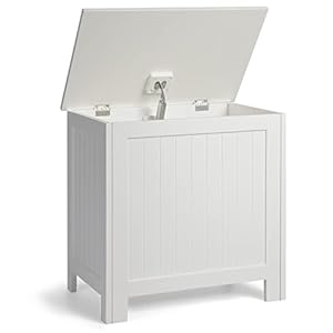 Giantex Storage Cabinet Small Spaces – Flip Top Storage Trunk with Safety Hinge, Organizer Box for Living Room, Bedroom, Hallway, Sofa Side Table, Easy Assembly Organizer Chest (White)