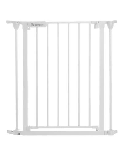 COMOMY Walk-Through Door for Extra Wide Pet Gate, Metal Panel for 80/150/198 Inch Safety Gates, White