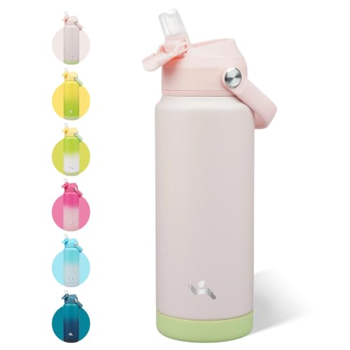 Image of Konokyo 24 oz Insulated Stainless Steel Sports Water Bottle with Straw Lid