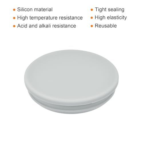 Image of MECCANIXITY 1pcs Silicone Snap in Locking Hole Plugs,54.6mm /2.1 Inch Mounting Diameter Narrow Groove Width 5mm Panel Seal Cover Round for Kitchen Bulkheads Waterproof Sealing Plugs Grey