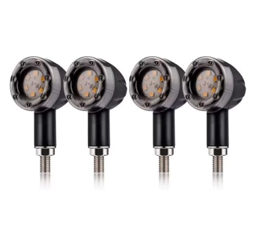Luces LED universales de 12V para guardabarros de moto con indicador trasero ambar y rojo