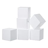 Crafare 4x4x4inch Square Foam Blocks 6 Pack Polystyrene Foam Cubes for Craft Arts School Projects Sculptures Floral Arrangements Modeling and Centerpieces